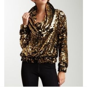 6126 Gold Sequin Pullover